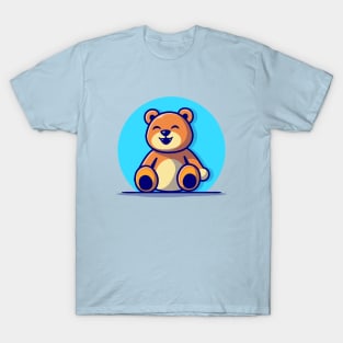 Cute Teddy Bear Cartoon Vector Icon Illustration T-Shirt